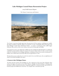 Lake Michigan Coastal Dunes Restoration Project