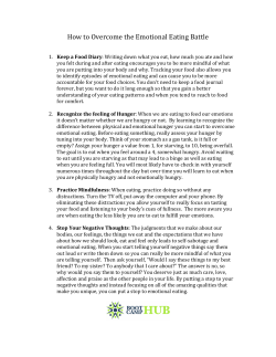 How to Overcome the Emotional Eating Battle