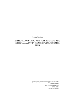internal control, risk management and internal audit in finnish