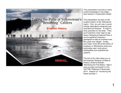 Eruptive History