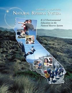 K-12 Environmental Education in the Natural Reserve System