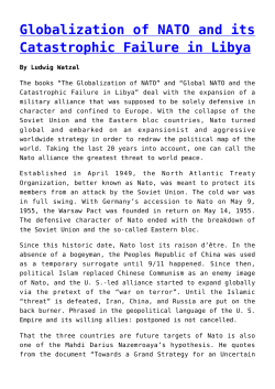 Globalization of NATO and its Catastrophic Failure in Libya