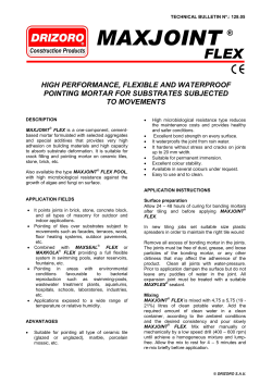 Drizoro Maxjoint Flex - Scientific Waterproofing Products