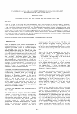 PALEOSEISMIC FAULTING AND LANDSLIDES TRIGGERED