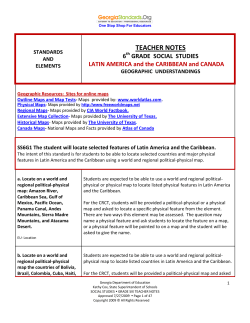 Latin America`s Geography Teacher Notes