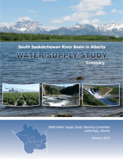 South Saskatchewan River Basin in Alberta Water Supply Study