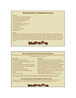 Martha Jamieson`s Vegetable Casserole
