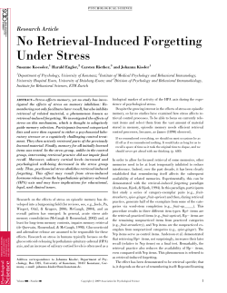No Retrieval-Induced Forgetting Under Stress