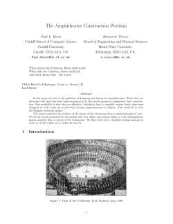 The Amphitheatre Construction Problem