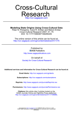 Modeling State Origins Using Cross-Cultural Data