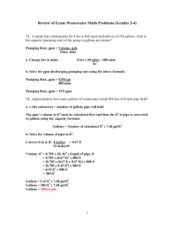 Review of Exam Wastewater Math Problems (Grades 2-4)