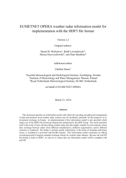 EUMETNET OPERA weather radar information model for