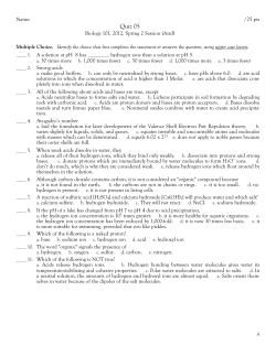 Quiz 05 Key - Steve Aird`s Homepage