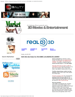 MarketSaw - 3D Movies, Gaming and Technology