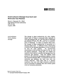 Semiconductor Damage from Inert and Molecular Gas Plasmas