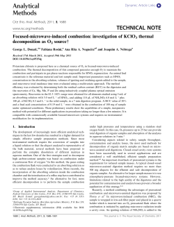 Analytical Methods TECHNICAL NOTE