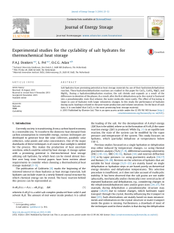 Experimental studies for the cyclability of salt