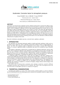 Audiometer: Correction Factor for Atmospheric Pressure