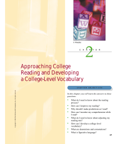 Approaching College Reading and Developing a College
