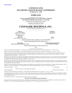 cinemark holdings, inc. - corporate