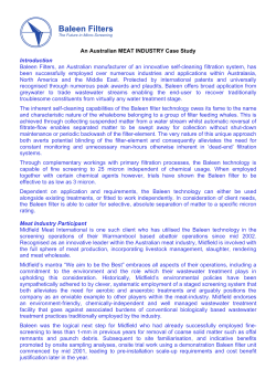 An Australian MEAT INDUSTRY Case Study