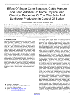 Effect of bagasse, cattle manure and sand addition on some