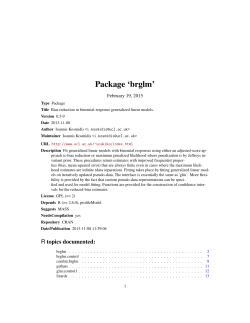 Package `brglm`