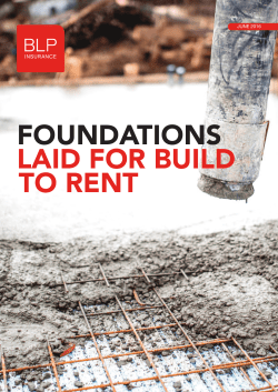 Foundations laid for build to rent