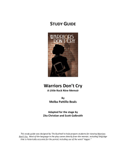Warriors Don`t Cry Study Guide