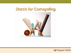 STARCH ADHESIVE TRAINING for NEW ERA CORRUGATED