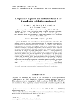 Long distance migration and marine habitation in the tropical Asian