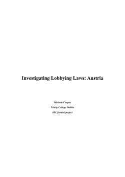 Investigating Lobbying Laws: Austria