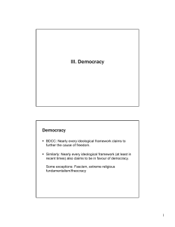 III. Democracy