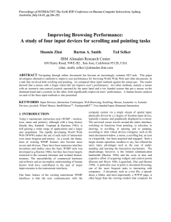 Improving Browsing Performance: A Study of Four Input Devices for
