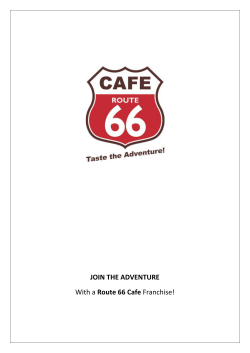 JOIN THE ADVENTURE With a Route 66 Cafe Franchise!