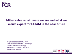 Mitral valve repair: were we are and what we would expect