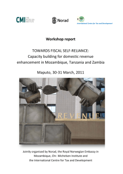 Towards fiscal self-reliance: Capacity building for domestic revenue