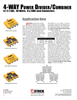 Power Divider, Power Combiner, 4-Way, 0.7