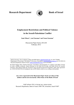Employment Restrictions and Political Violence in the Israeli