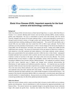 IUFoST SIB - Ebola Virus Disease