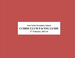 curriculum pacing guide - San Carlos Unified School District