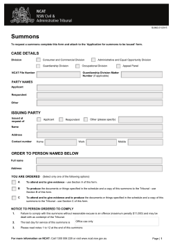 Summons form