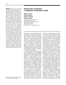 Pinniped diet composition