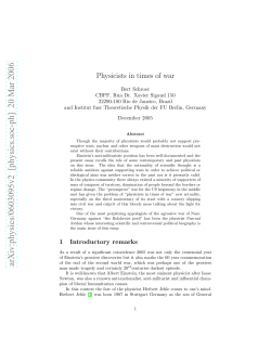Physicists in times of war