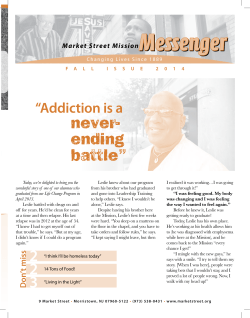 Fall 2014 - Market Street Mission