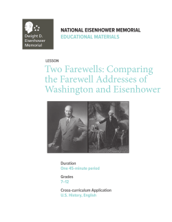 Comparing the Farewell Addresses of Washington and Eisenhower