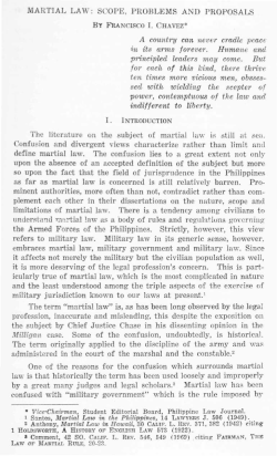 Martial Law - Scope, Problems and Proposals