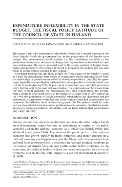 expenditure inflexibility in the state budget