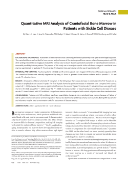 Quantitative MRI Analysis of Craniofacial Bone Marrow in Patients