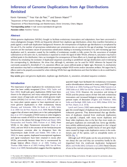 Inference of Genome Duplications from Age